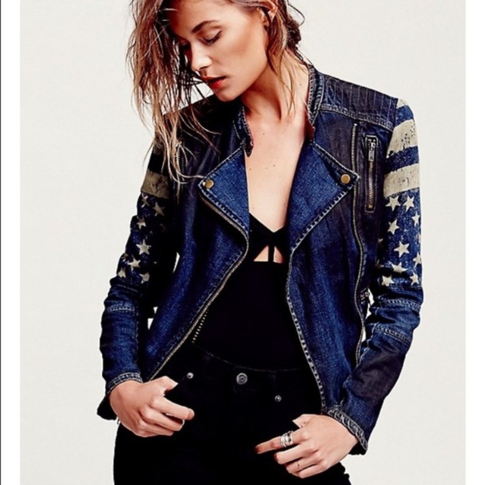 Free People Americana Denim Jacket